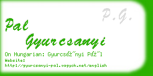 pal gyurcsanyi business card